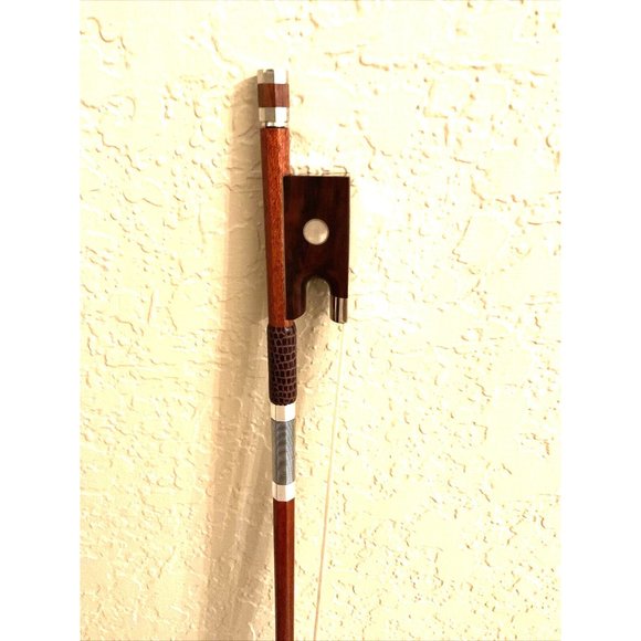 Professional Carbon Fiber With Pernambuco Skin Violin Bow With Snake wood Frog - Picture 2 of 9